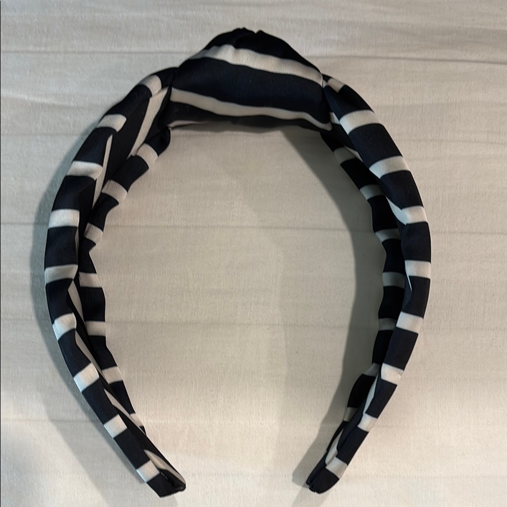 Striped Navy and White Headband